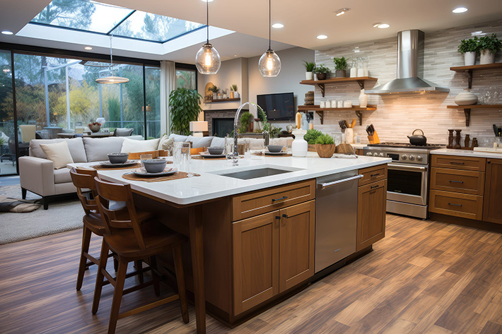 Overhang-Support-in-Kitchen-Remodel-Oak-Creek-WI-Countertop-Store-and-Installation